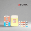 ASONIC AS-MIX soluzione detergente multiuso ad ultrasuoni, detergente versatile per uso industriale, di laboratorio e di officina.