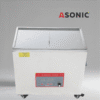 ASONIC 40L pulitore a ultrasuoni industriale con coperchio in acciaio inox, progettato per uso professionale.