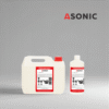 ASONIC AS-BIOX detergente in taniche da 1L, 5L e 25L per la rimozione dei residui biologici.